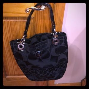 Black Coach Bag with matching wallet.